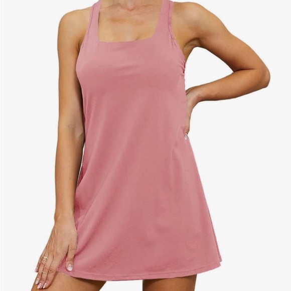 TWO DRESSES: Exercise/Tennis/Golf Dresses with Built-in Shorts & Pockets - Picture 2 of 7